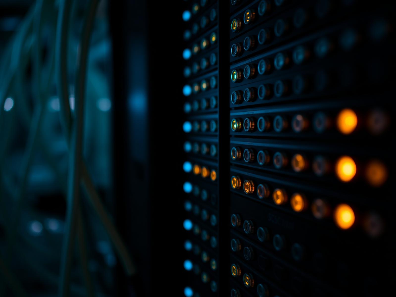 Fiber transmission rack in CDNTV equipment room